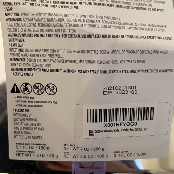 Bath soap & lotion gift set - Lavender - Picture 3 of 3